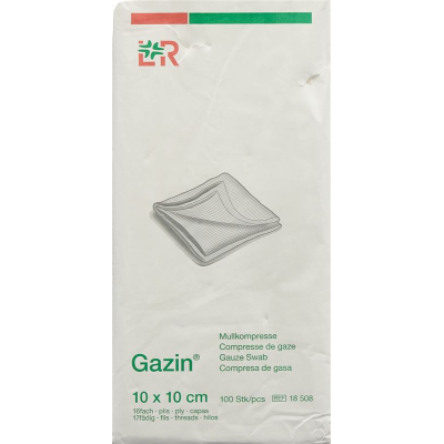 Gazin Mullkompressen 10x10cm 16-fach usteril 100 Stk