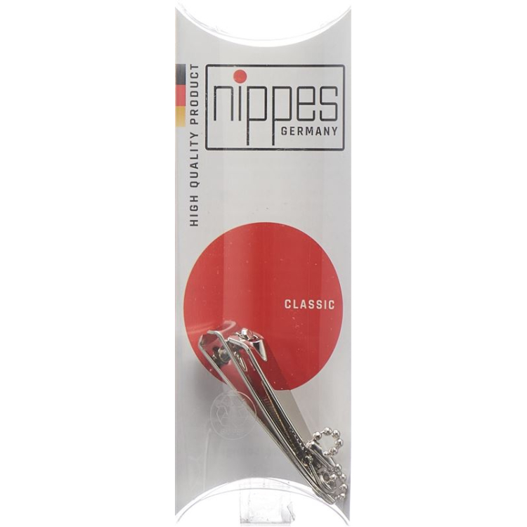 Nippes Nagelknipser mit Kette vernickelt