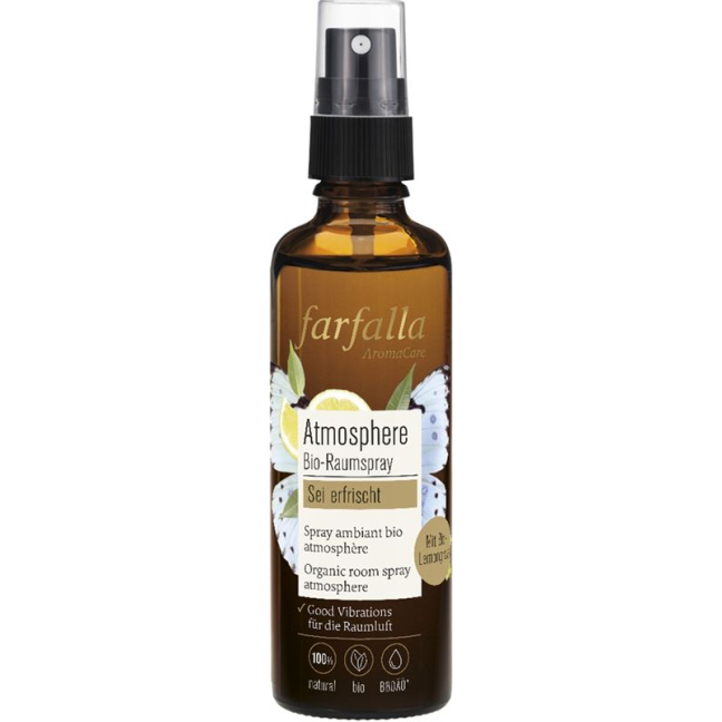 farfalla organic Room Spray is refreshing Lemongrass 75ml