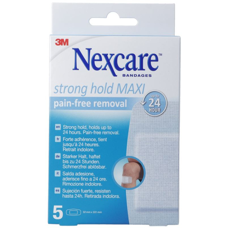 Buy 3M NEXCARE Strong Hold Maxi 50x100mm Silicone Adhesive Bandage Online