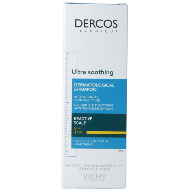 Vichy Dercos Shampooing Ultra-Sensitive dry scalp french 200 ml