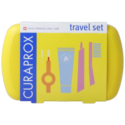 Curaprox travel set gelb