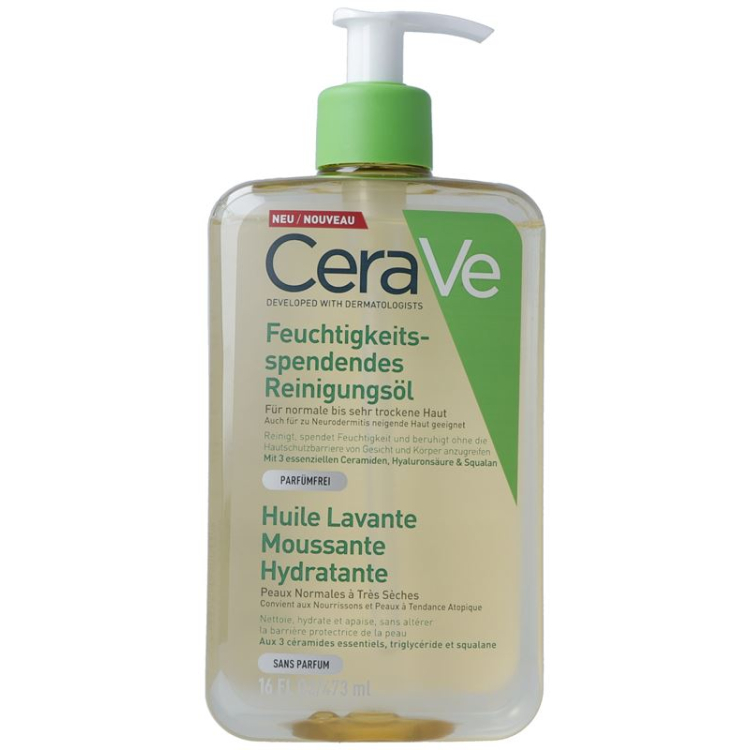 CERAVE ტენიანი ქაფიანი გამწმენდი ზეთი