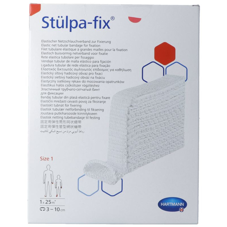 Stülpa Fix băng lưới cuộn ngón tay Gr1 25 mét