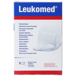 Leukomed wound dressing 7.2x5cm 5 pieces