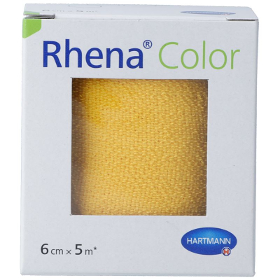 Rhena color elastische binden 6cmx5m gelb