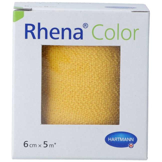Rhena Color Elastische Binden gelb 6cmx5m