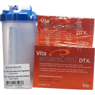 Vita amara set capsules drink and shaker