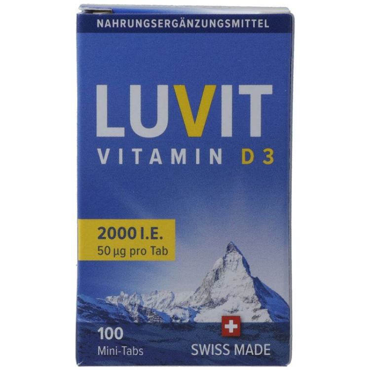 LUVIT Vitaminas D3 Mini-Tabs 2000 IE