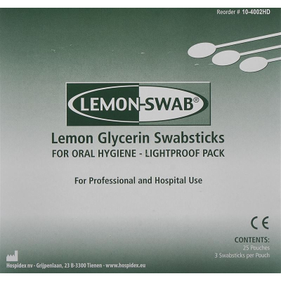 LEMON-SWAB גליצרין צמר גפן לימון