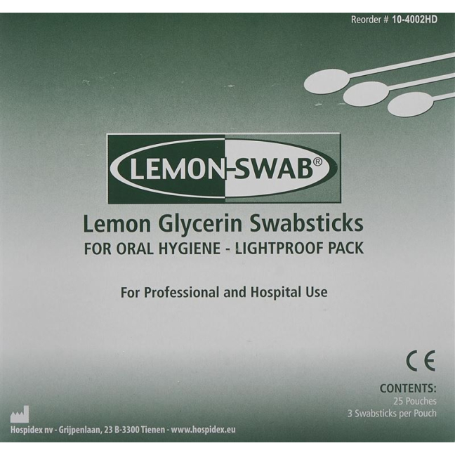 LEMON-SWAB Glicerinska vatirana palčka limona