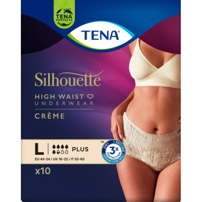 TENA Silhouette Plus L Cream 10 pcs