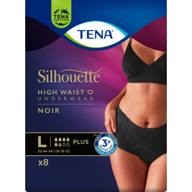 TENA Silhouette Plus L schwarz - Incontinence Diaper Pants