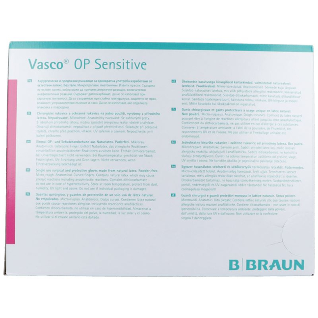 Vasco OP Sensitive Handschuhe Gr9.0 steril Lateks 40 Çift