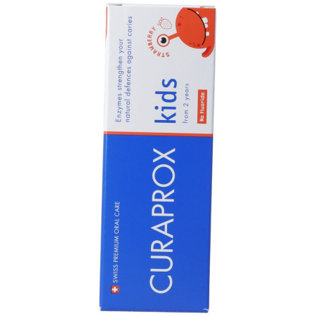 Curaprox kids Kinderzahnpasta Erdbeere ohne Fluorid 60 ml