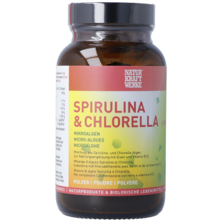 אבקת NaturKraftWerke Spirulina & Chlorella 100 גרם