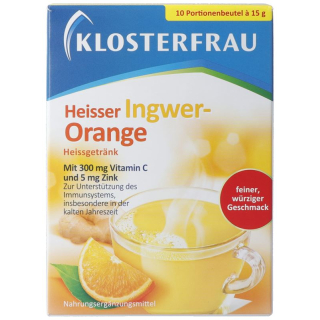 Klosterfrau Heissgetränk Heisser Ingwer-Orange 10 Btl 15 ក្រាម