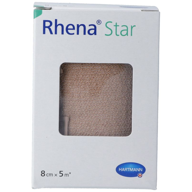 Rhena Star Elastic Bandages 8cmx5m Skin-Colored