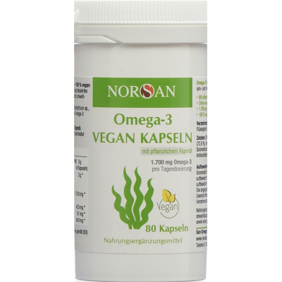 NORSAN Omega-3 Kaps вегетариандық can 80 Stk