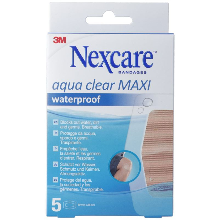 3M Nexcare Aqua Clear Maxi មិនជ្រាបទឹក 59x88mm 5 Stk