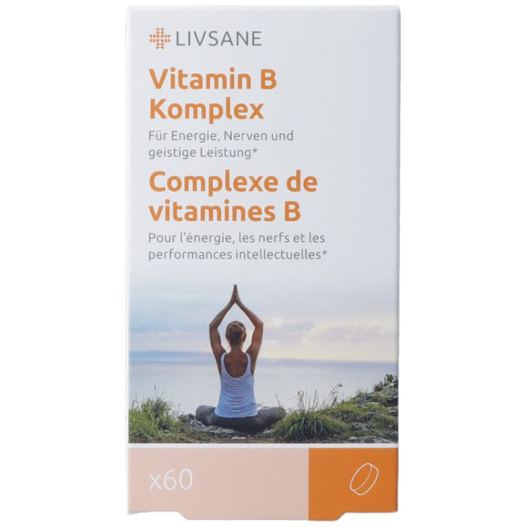 Livsane Vitamin B Complex Tabell CH Versjon 60 Stk