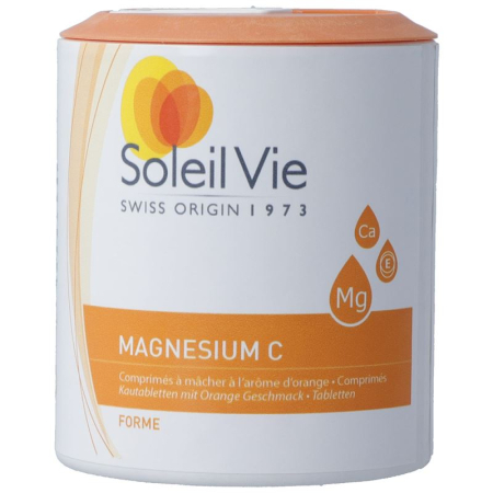 SOLEIL VIE Magnesium C Chewing Tablets Orange 100 pcs