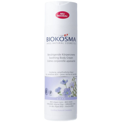 Biokosma beruhigende körpercreme bio-alpen-lein bio-hafer fl 200 ml