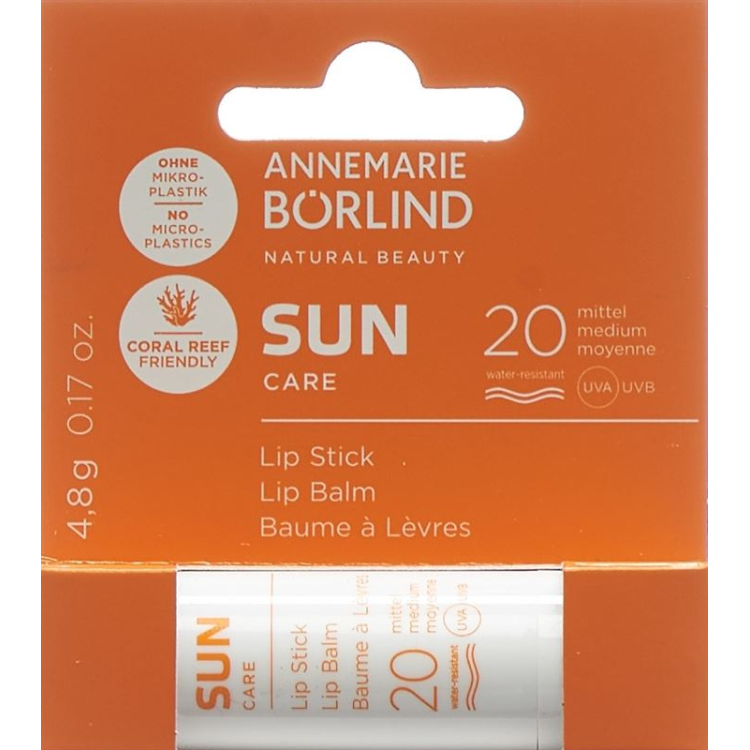 Börlind Sun Lip päikesekaitsefaktor 20 pulk 5 g