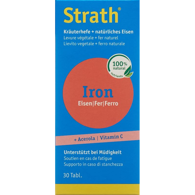 STRATH Iron natürl Eisen+Kräuterhefe Таблетка