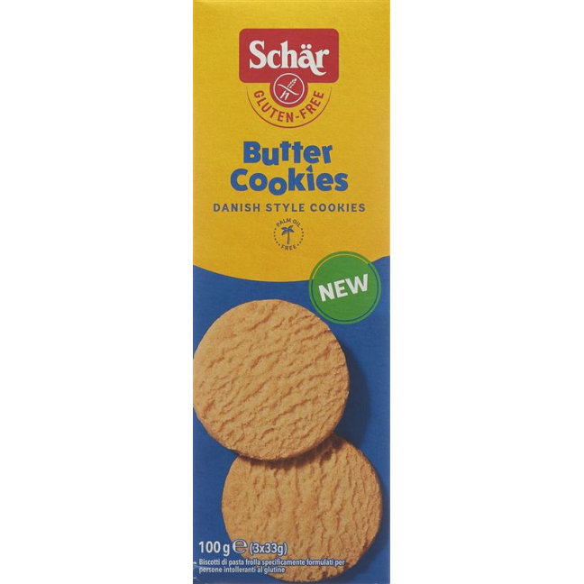 Schär Butter Cookies glutenfrei 100 גרם