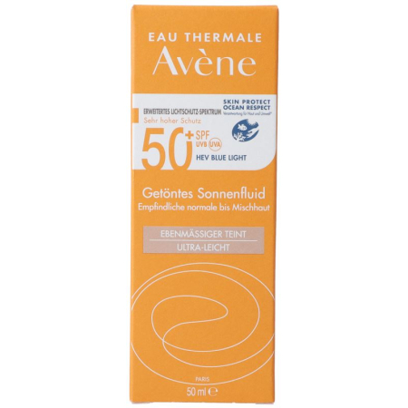 AVENE SUN Sonnenfluid getönt SPF50+ - Tinted Sun Cream for Sensitive Skin