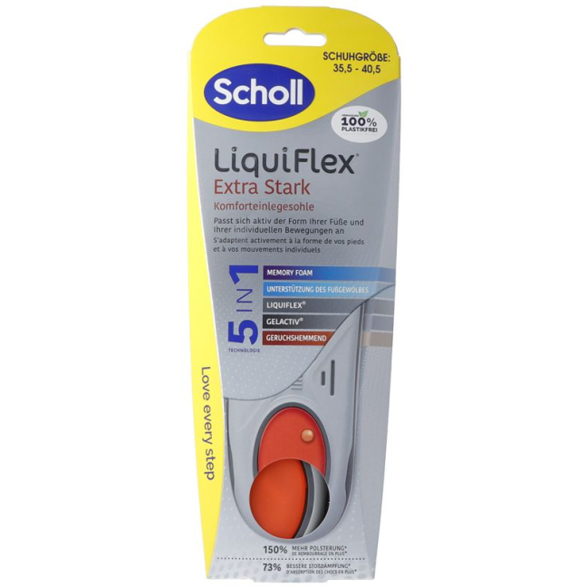 Scholl LiquidFlex Einlegesohle S Extra Support 1 пар