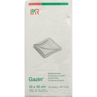 गैज़िन गॉज़ 10x10 सेमी 16-गुना आरके 100 पीसी संपीड़ित करता है