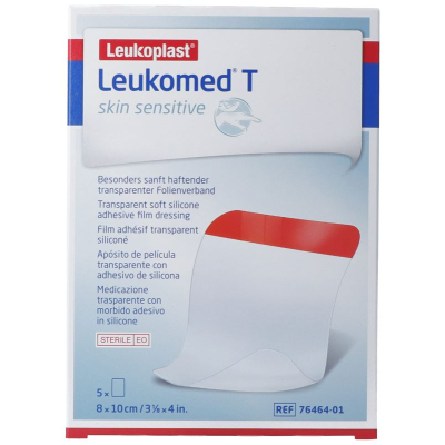 Leukomed t רגיש לעור 8x10cm 5 stk