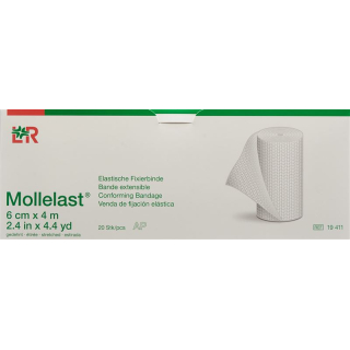 Mollelast elastic fixation bandage 6cmx4m white 20 pcs