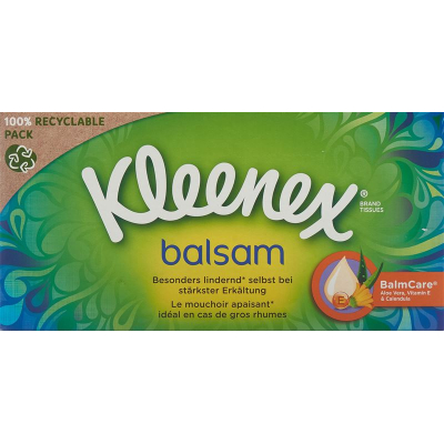 KLEENEX balm tissue box