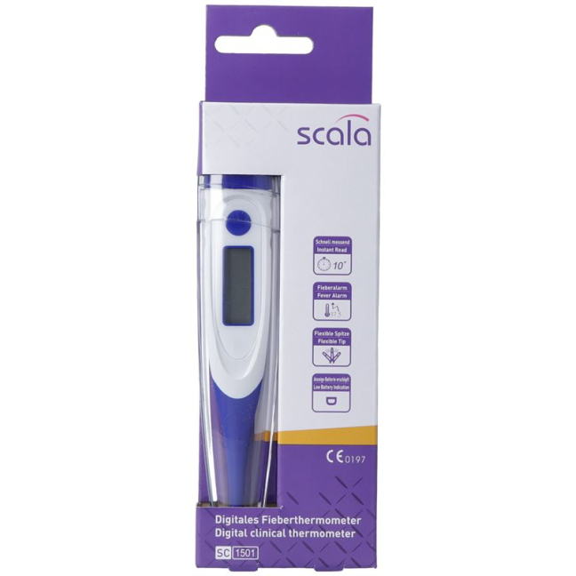 scala Digital termometer SC 1501 flexibel Spitze 10 Sekunden blau