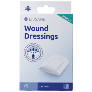 Livsane Sterile Wound Dressings 7.5x10cm 5 pcs