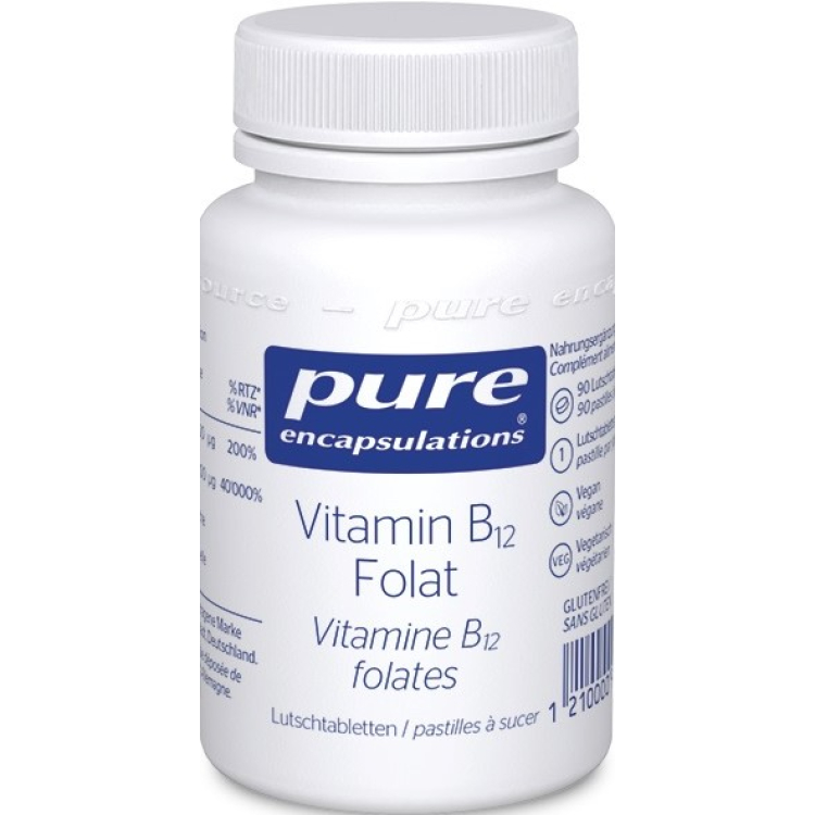 Pure Vitamine B12 Folat Lutschtabl Schweiz Ds 90 Stk