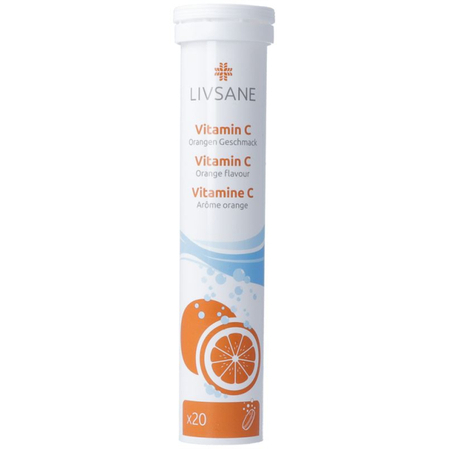 Livsane Vitamin C Orange Flavor 20 pcs - Buy Online from Beeovita