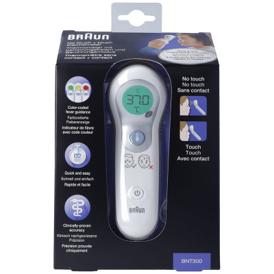 BRAUN No touch + touch BNT 300 thermometer