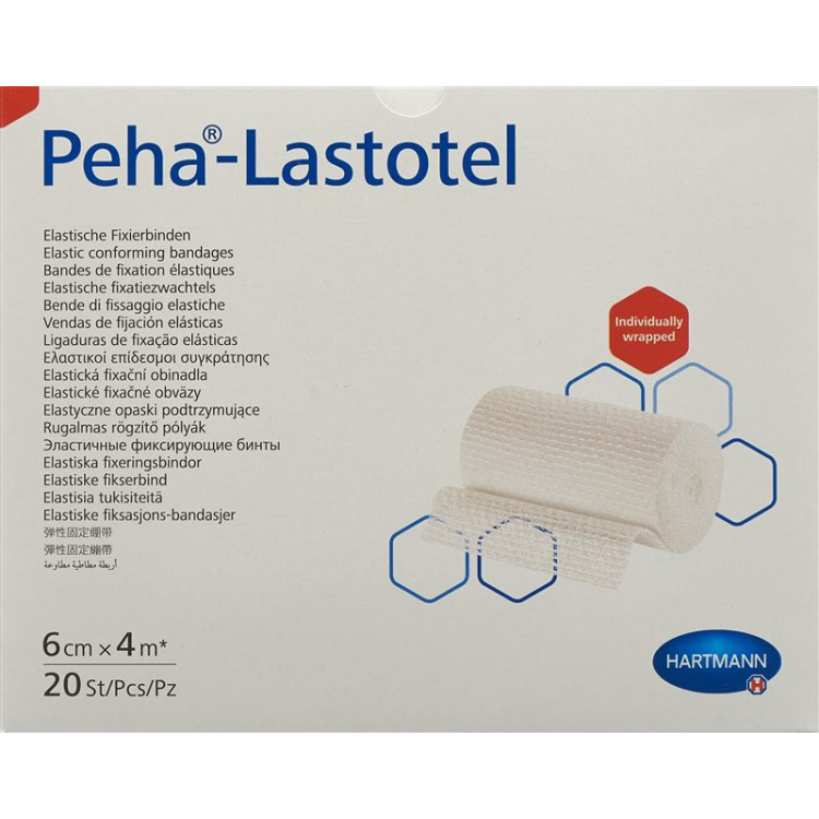 Peha-Lastotel bandages 6cmx4m 20 pcs