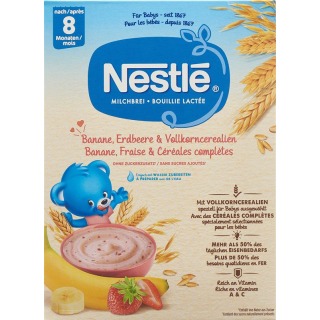 Nestlé Milk Porridge Banana Strawberry & Wholegrain Cereals 8 Months 450 g