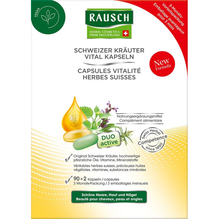 Rausch Vital Swiss Herbs kapsułki z ziołami suisses 3 miesiące op