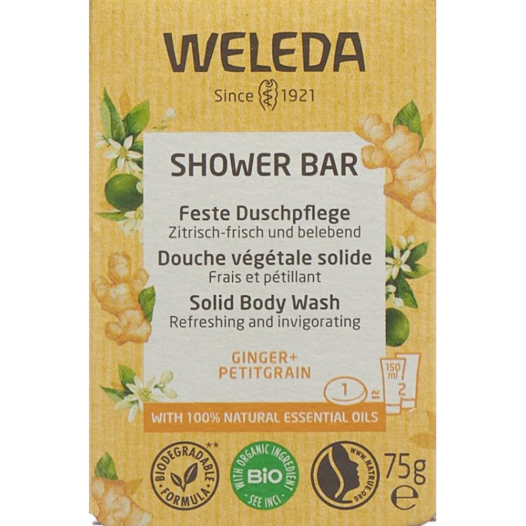 WELEDA Feste Duschpflege Ginger + Petitgrain