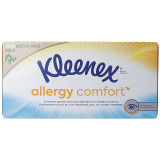 Kleenex facial tissues allergy comfort box 56 pcs