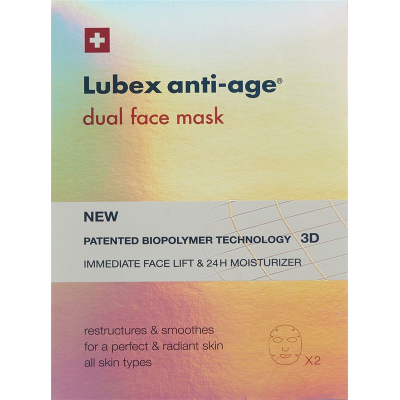 Lubex anti-age dubbel ansiktsmask bag 4 Stk