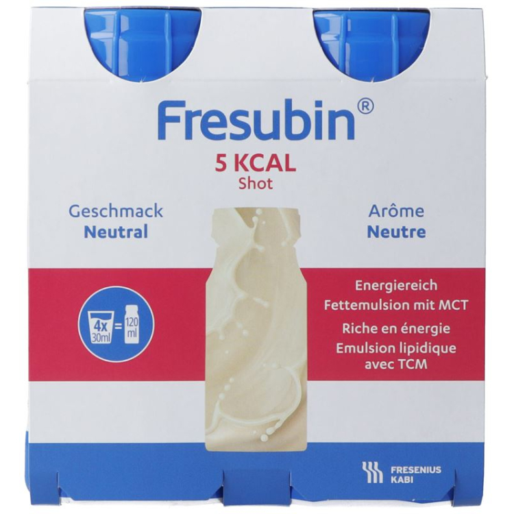 Fresubin 5 kcal shot neutral 4 bottles 120 ml