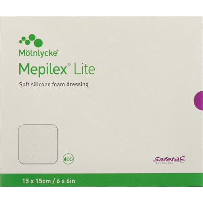 Mepilex lite absorptionsverb 15x15cm sil (n)