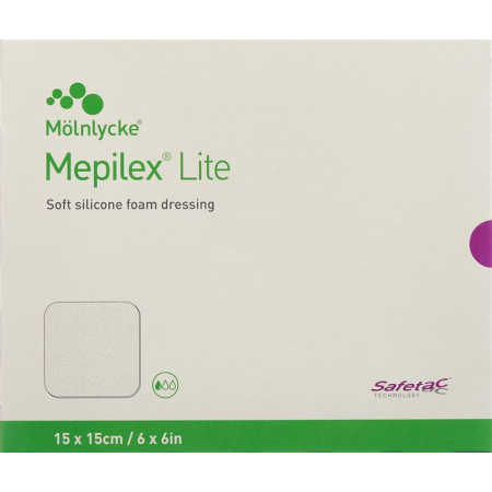 MEPILEX Lite Absorptionsverb 15x15cm Sil (n)
